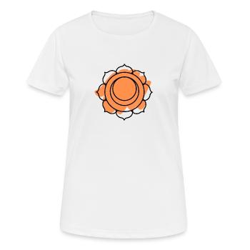 CHAKRA Swadhistana - Frauen T-Shirt atmungsaktiv - Weiß - Vorne - AI Model Female 172 dark (172cm)