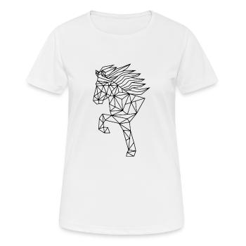 Tölter géométrique noir - T-shirt respirant Femme - blanc - Devant - AI Model Female 172 dark (172cm)