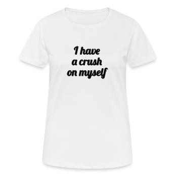 J’ai le béguin pour moi-même - T-shirt respirant Femme - blanc - Devant - AI Model Female 172 dark (172cm)