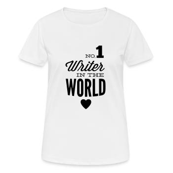 Best author of the world - Women's Breathable T-Shirt - white - Front - AI Model Female 172 dark (172cm)