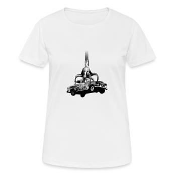 The Junk Yard - Frauen T-Shirt atmungsaktiv - Weiß - Vorne - AI Model Female 172 dark (172cm)