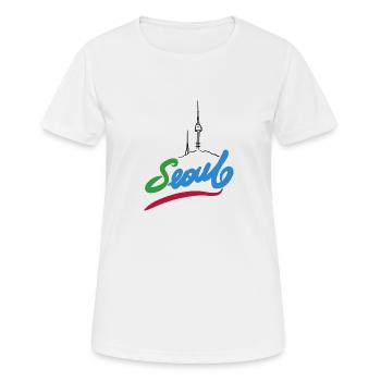 Seoul - Frauen T-Shirt atmungsaktiv - Weiß - Vorne - AI Model Female 172 dark (172cm)