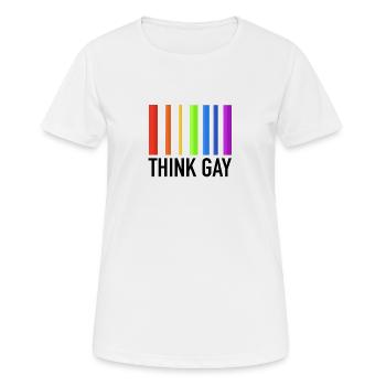 Gay Thought - Women's Breathable T-Shirt - white - Front - AI Model Female 172 dark (172cm)