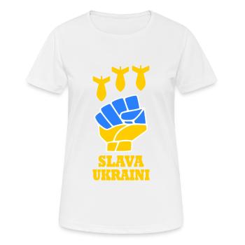 Ukraine - Frauen T-Shirt atmungsaktiv - Weiß - Vorne - AI Model Female 172 dark (172cm)