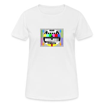 Testbild test card status no signal screen Display - Frauen T-Shirt atmungsaktiv - Weiß - Vorne - AI Model Female 172 dark (172cm)
