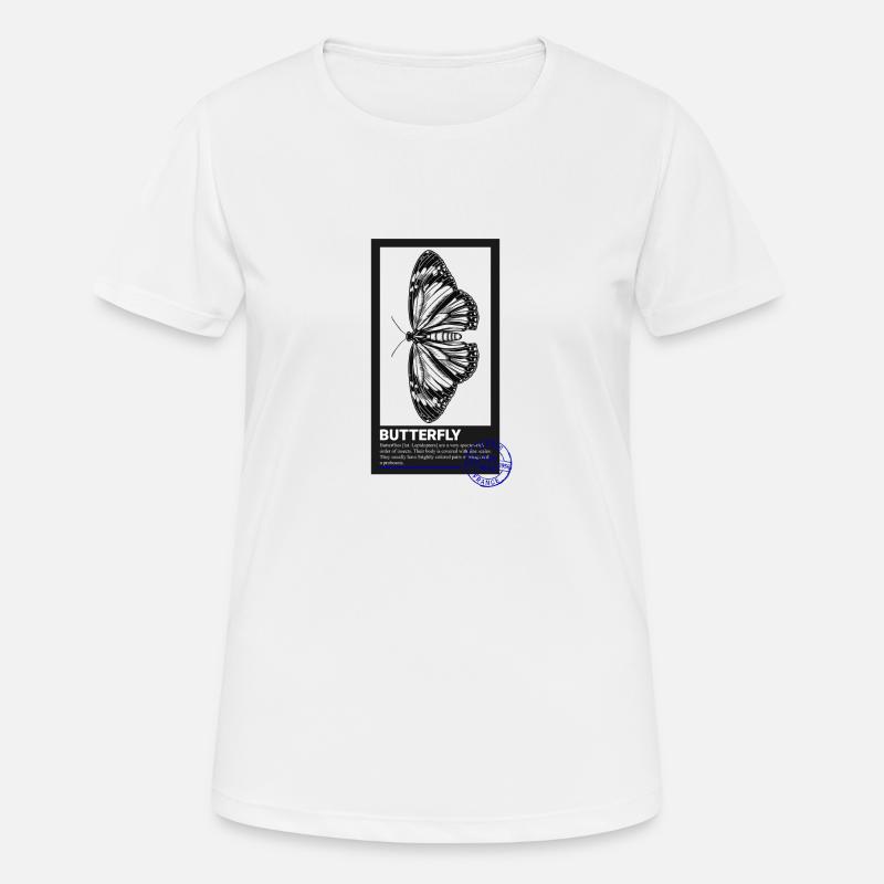 Butterfly postage stamp - Women's Breathable T-Shirt - white