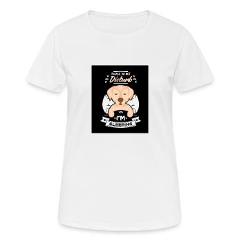 Official Do Nor Disturb Sleeping Shirt - Women's Breathable T-Shirt - white - Front - AI Model Female 172 dark (172cm)