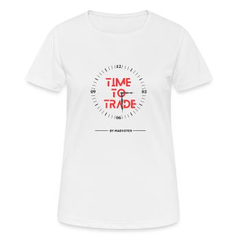 Il est temps d’échanger png - T-shirt respirant Femme - blanc - Devant - AI Model Female 172 dark (172cm)