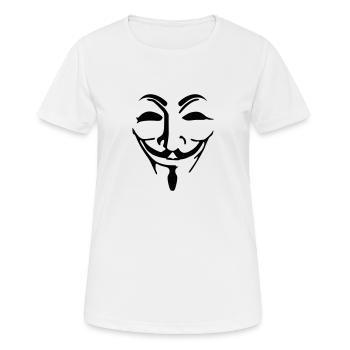 Anonymous - Frauen T-Shirt atmungsaktiv - Weiß - Vorne - AI Model Female 172 dark (172cm)