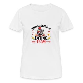 Équipe de restauration de Thanksgiving - T-shirt respirant Femme - blanc - Devant - AI Model Female 172 dark (172cm)