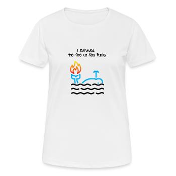 I survived the fire at Sea Parks - Women's Breathable T-Shirt - white - Front - AI Model Female 172 dark (172cm)