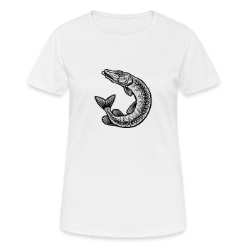Brochet - T-shirt respirant Femme - blanc - Devant - AI Model Female 172 dark (172cm)