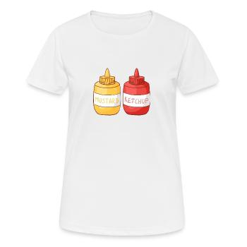 Ketchup à la moutarde - T-shirt respirant Femme - blanc - Devant - AI Model Female 172 dark (172cm)