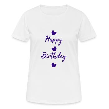 ALLES GUTE ZUM GEBURTSTAG!. ALLES GUTE ZUM GEBURTSTAG!. JAHRESTAG. - Frauen T-Shirt atmungsaktiv - Weiß - Vorne - AI Model Female 172 dark (172cm)