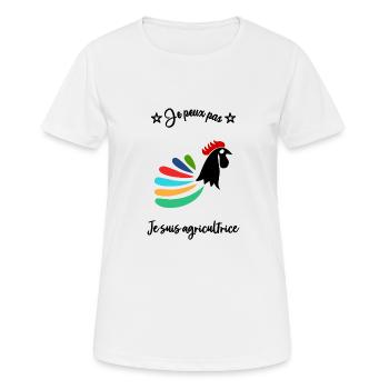 BAUER. BAUER. LANDWIRTSCHAFT. FIRMA - Frauen T-Shirt atmungsaktiv - Weiß - Vorne - AI Model Female 172 dark (172cm)