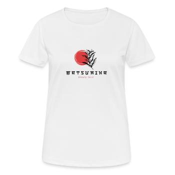 Style japonais moderne - T-shirt respirant Femme - blanc - Devant - AI Model Female 172 dark (172cm)