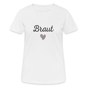 Braut - Hochzeit - Frauen T-Shirt atmungsaktiv - Weiß - Vorne - AI Model Female 172 dark (172cm)