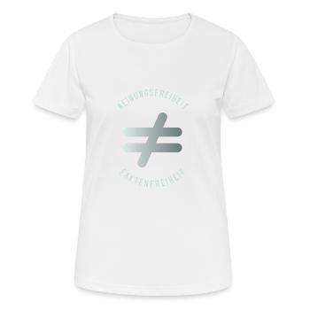 Meinungsfreiheit nicht Faktenfreiheit 4 - Frauen T-Shirt atmungsaktiv - Weiß - Vorne - AI Model Female 172 dark (172cm)