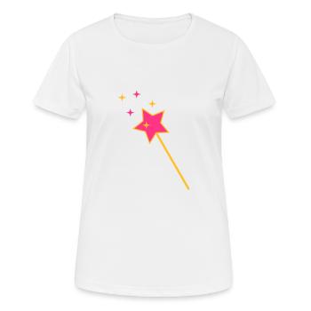 Zauberstab - Frauen T-Shirt atmungsaktiv - Weiß - Vorne - AI Model Female 172 dark (172cm)