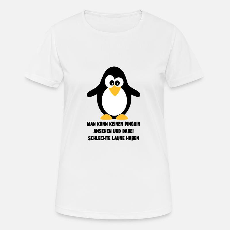 Pinguin - Frauen T-Shirt atmungsaktiv - Weiß