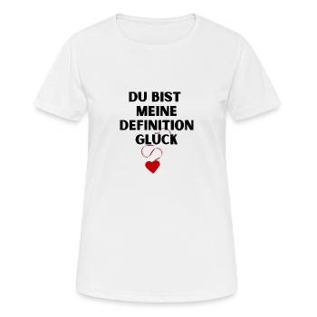 Ich liebe dich - Frauen T-Shirt atmungsaktiv - Weiß - Vorne - AI Model Female 172 dark (172cm)