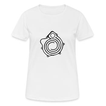 G-Lader schwarz - Frauen T-Shirt atmungsaktiv - Weiß - Vorne - AI Model Female 172 dark (172cm)