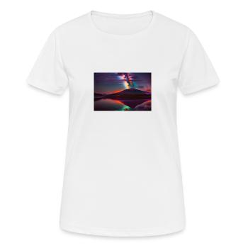 Vulkan 3d - Frauen T-Shirt atmungsaktiv - Weiß - Vorne - AI Model Female 172 dark (172cm)