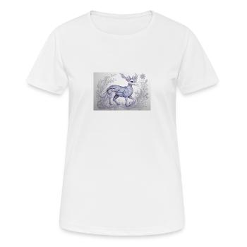 animal mystique 20 - T-shirt respirant Femme - blanc - Devant - AI Model Female 172 dark (172cm)