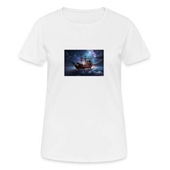 Vaisseau nuage onirique - T-shirt respirant Femme - blanc - Devant - AI Model Female 172 dark (172cm)