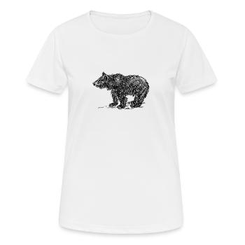 teddybaer teddy baer grizzly braunbaer schwarzbaer - Frauen T-Shirt atmungsaktiv - Weiß - Vorne - AI Model Female 172 dark (172cm)