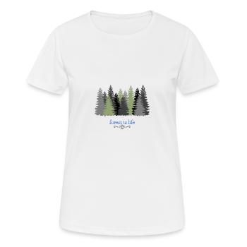 naturellement -forêt -illustration - T-shirt respirant Femme - blanc - Devant - AI Model Female 172 dark (172cm)