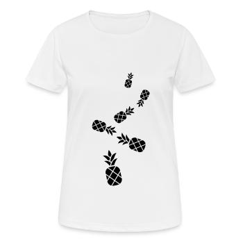 ananas frucht - Frauen T-Shirt atmungsaktiv - Weiß - Vorne - AI Model Female 172 dark (172cm)
