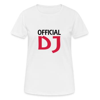 Official DJ - Women's Breathable T-Shirt - white - Front - AI Model Female 172 dark (172cm)