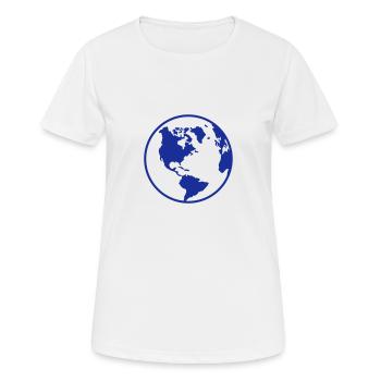 Monde - T-shirt respirant Femme - blanc - Devant - AI Model Female 172 dark (172cm)