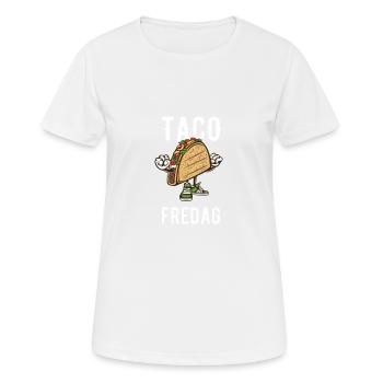 Vendredi taco - T-shirt respirant Femme - blanc - Devant - AI Model Female 172 dark (172cm)
