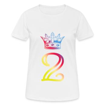 2 Number crown - Women's Breathable T-Shirt - white - Front - AI Model Female 172 dark (172cm)