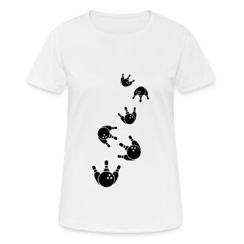 Kegeln Kegel Icon - Frauen T-Shirt atmungsaktiv - Weiß - Vorne - AI Model Female 172 dark (172cm)