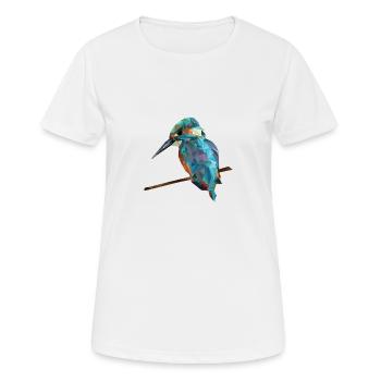 triangles d'oiseaux - T-shirt respirant Femme - blanc - Devant - AI Model Female 172 dark (172cm)