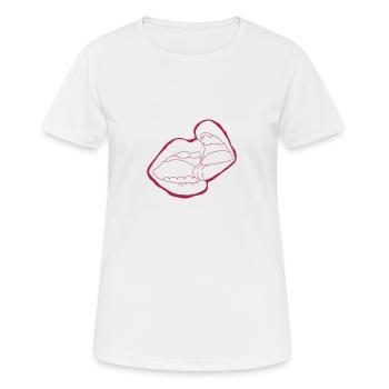 Mund küssen kb2 - Frauen T-Shirt atmungsaktiv - Weiß - Vorne - AI Model Female 172 dark (172cm)