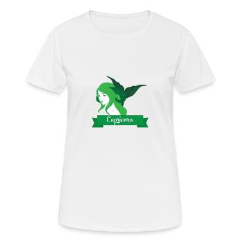 Sternzeichen Steinbock / Zodiac Capricorn - Frauen T-Shirt atmungsaktiv - Weiß - Vorne - AI Model Female 172 dark (172cm)