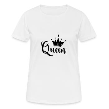 Queen - Women's Breathable T-Shirt - white - Front - AI Model Female 172 dark (172cm)