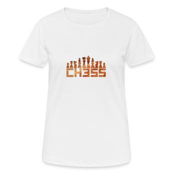 Schach - Frauen T-Shirt atmungsaktiv - Weiß - Vorne - AI Model Female 172 dark (172cm)