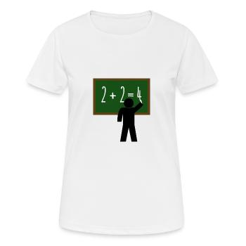 Lehrer Mathe Zahlen Tafel Schule - Frauen T-Shirt atmungsaktiv - Weiß - Vorne - AI Model Female 172 dark (172cm)