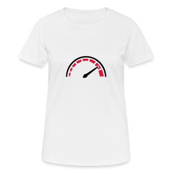 Compteur vitesse - T-shirt respirant Femme - blanc - Devant - AI Model Female 172 dark (172cm)