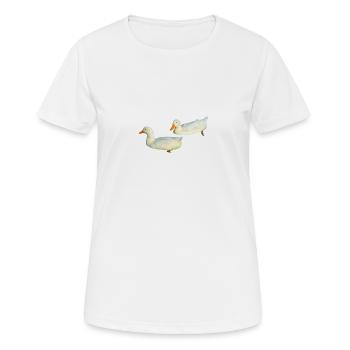 Duck - Frauen T-Shirt atmungsaktiv - Weiß - Vorne - AI Model Female 172 dark (172cm)