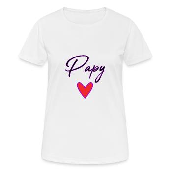 GRANDPA. DAD. FATHER'S DAY. HAPPY FATHER'S DAY - Women's Breathable T-Shirt - white - Front - AI Model Female 172 dark (172cm)