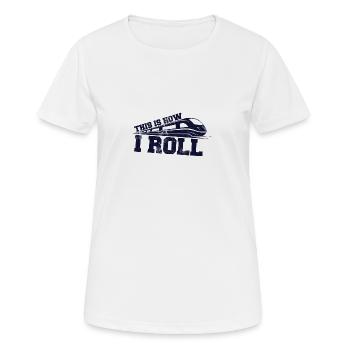 Les conducteurs, les conducteurs de train, train, métro, ICE, train - T-shirt respirant Femme - blanc - Devant - AI Model Female 172 dark (172cm)