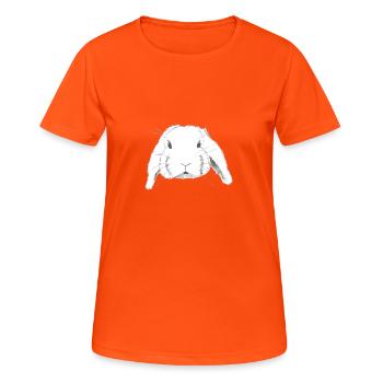 Aries Rabbit Drawing - Women's Breathable T-Shirt - neon orange - Front - AI Model Female 172 dark (172cm)