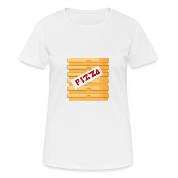 Pizza Pizza carton Fournisseur de pizza - T-shirt respirant Femme - blanc - Devant - AI Model Female 172 dark (172cm)