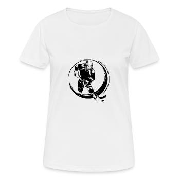 Hockey Spielerin Silhouette - Frauen T-Shirt atmungsaktiv - Weiß - Vorne - AI Model Female 172 dark (172cm)